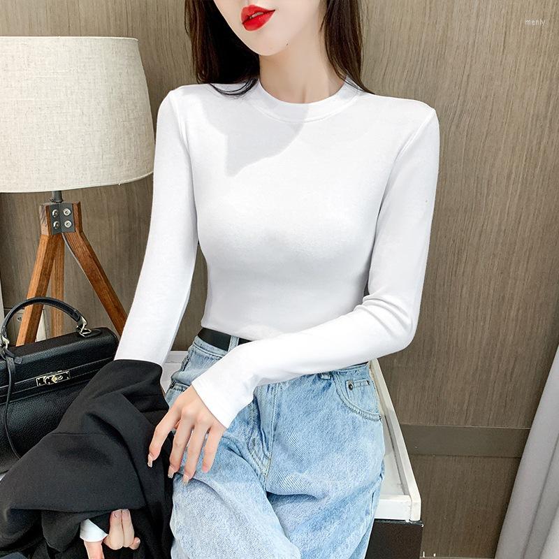 Women's T Shirts Round Neck Bottoming Shirt Ladies T-shirt Autumn And Winter Solid Color Cotton Long-sleeved Slim Fashion Tops For Women, White
Women's T Shirts Round Neck Bottoming Shirt Ladies T-shirt Autumn And Winter Solid Color Cotton Long-sleeved Slim Fashion Tops For Women, White