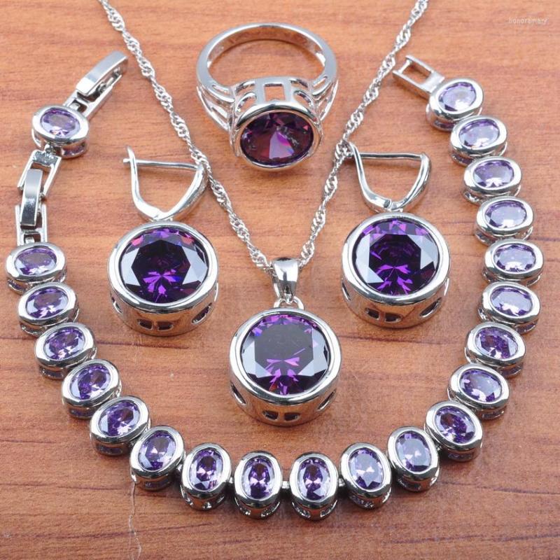 Necklace Earrings Set 925 Silver For Women Wedding With Natural Purple Crystal Dangle Bracelet Ring Independent Box, Picture shown
Necklace Earrings Set 925 Silver For Women Wedding With Natural Purple Crystal Dangle Bracelet Ring Independent Box, Picture shown
