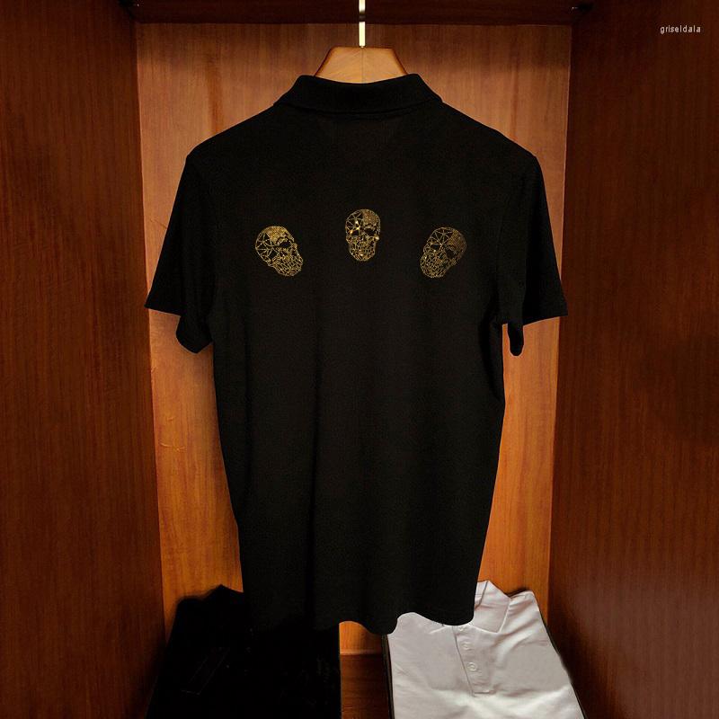 Men's Polos Summer Comfortable Fabric Short-Sleeved Brand Trend Polo Shirt Glowing Drilling Skull Casual Style, As shown asian size
Men's Polos Summer Comfortable Fabric Short-Sleeved Brand Trend Polo Shirt Glowing Drilling Skull Casual Style, As shown asian size