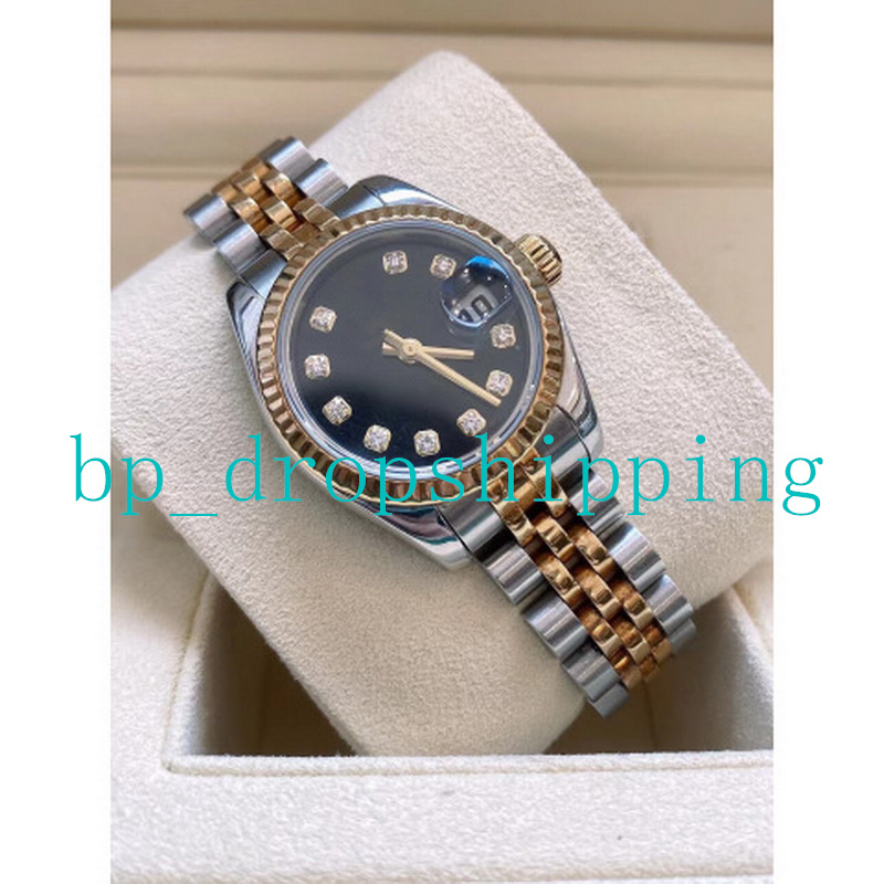 2023New Lady Watch 31mm Self-winding NF Made Automatic Mechanica Stainless Steel two tone bracelet Black Dial Fluted Bezel e Sapphire Perpetual Wristwatches, Add box 
2023New Lady Watch 31mm Self-winding NF Made Automatic Mechanica Stainless Steel two tone bracelet Black Dial Fluted Bezel e Sapphire Perpetual Wristwatches, Add box