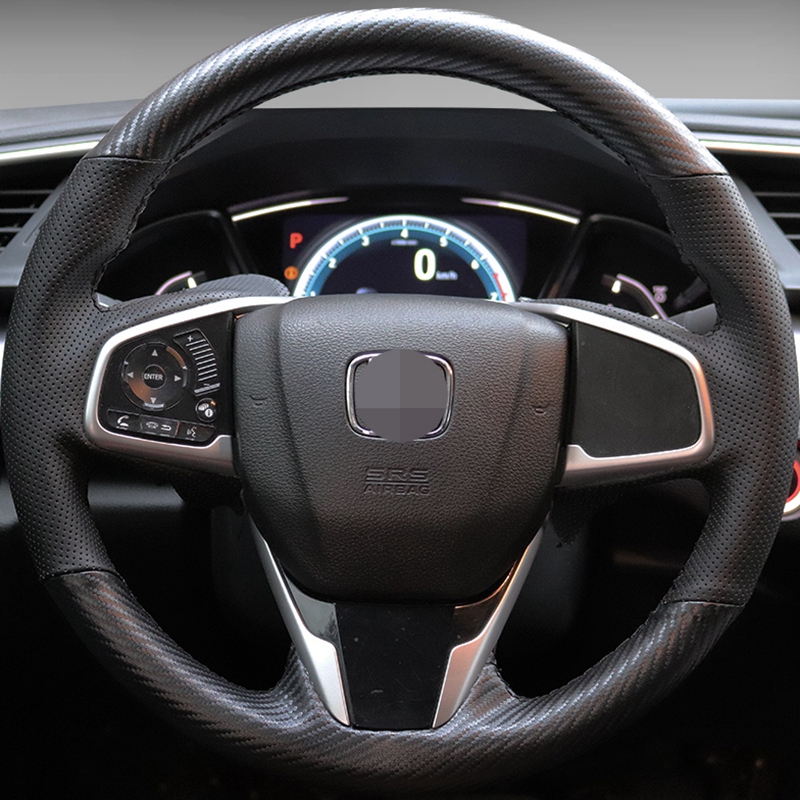 High Quality Carbon Fiber Leather Hand Sewn Steering Wheel Cover for Honda Civic 10 2016-2019 CR-V 2017-2019
High Quality Carbon Fiber Leather Hand Sewn Steering Wheel Cover for Honda Civic 10 2016-2019 CR-V 2017-2019