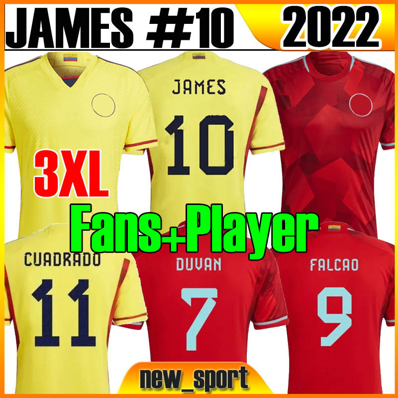 XXXL 22 23 Colombia #10 JAMES Soccer Jerseys Fans Player National Team 2022 2023 yellow Home red away #9 FALCAO #11 CUADRAD Shirt GUARIN VALDERRAMA Football shirt uniform, Gelunbiya 22 23 home
XXXL 22 23 Colombia #10 JAMES Soccer Jerseys Fans Player National Team 2022 2023 yellow Home red away #9 FALCAO #11 CUADRAD Shirt GUARIN VALDERRAMA Football shirt uniform, Gelunbiya 22 23 home