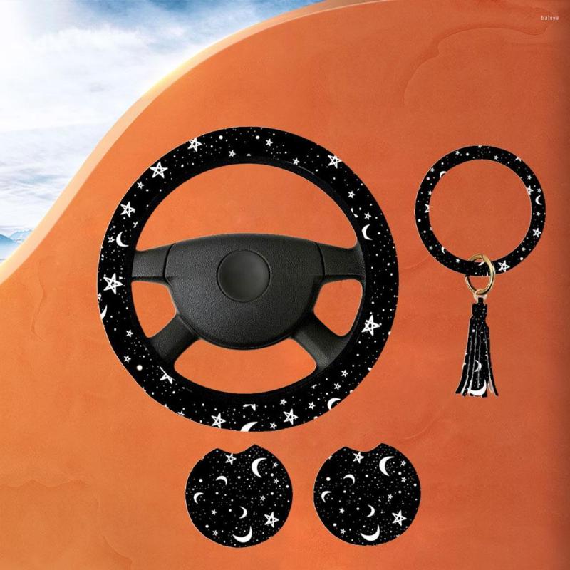 Steering Wheel Covers Moons Stars Cover With Coasters And Leather Fit Cars For Women
Steering Wheel Covers Moons Stars Cover With Coasters And Leather Fit Cars For Women