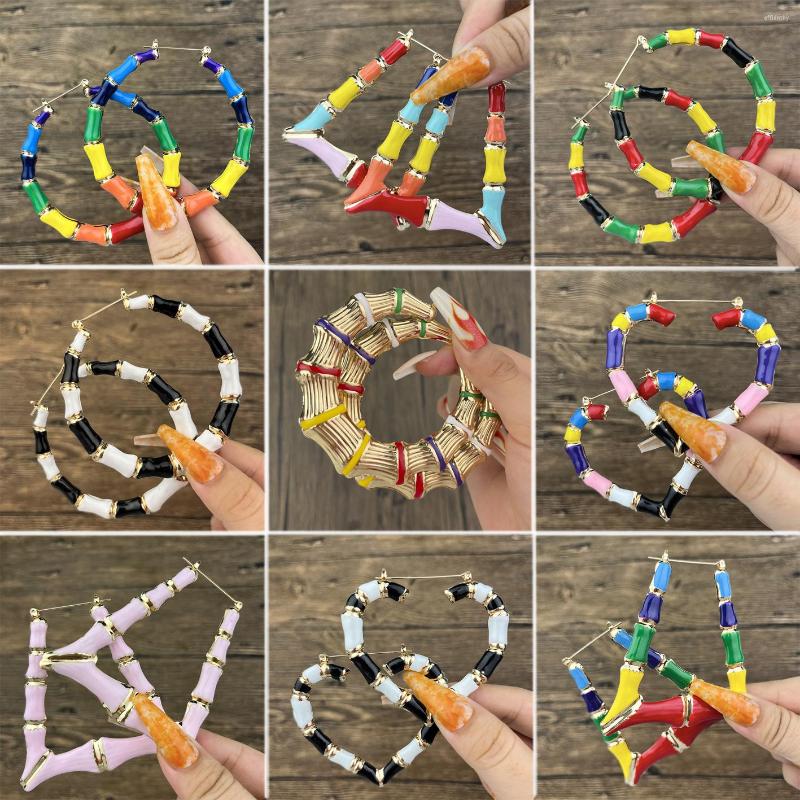Hoop Earrings Trendy Colorful Enamel Bamboo For Women Geometric Big Round Circle Heart Earings Bijoux Jewelry Gifts
Hoop Earrings Trendy Colorful Enamel Bamboo For Women Geometric Big Round Circle Heart Earings Bijoux Jewelry Gifts