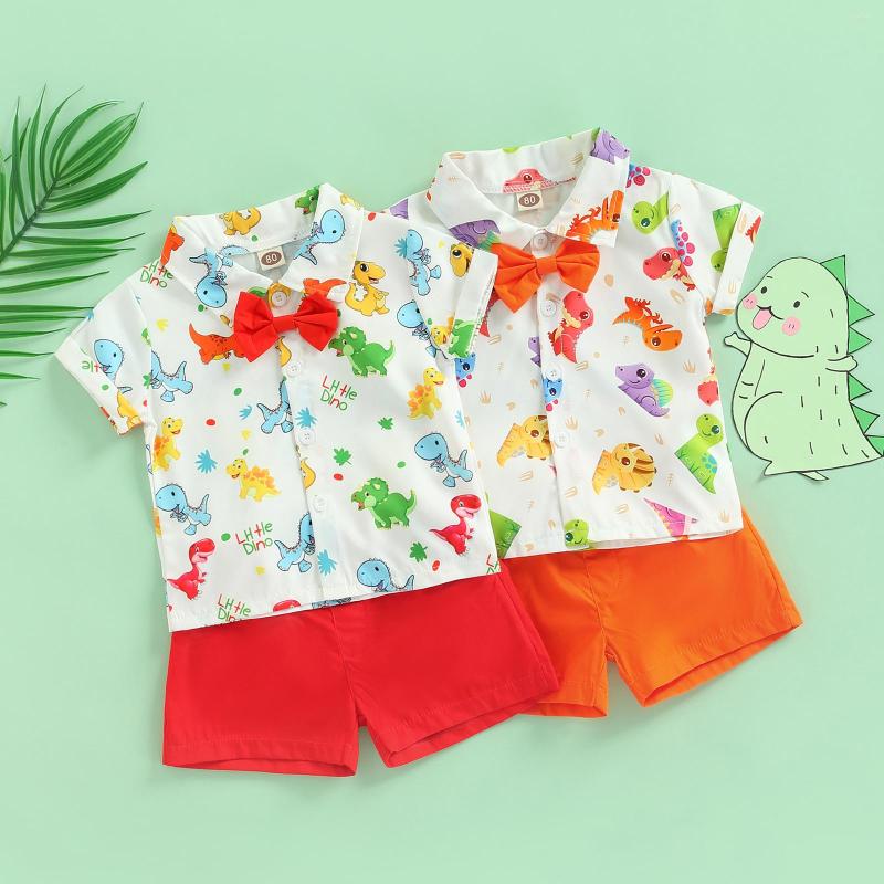 Clothing Sets 2022 0-4Y Gentleman Kids Boy Bow-tie Cartoon Dinosuar Print Short Sleeve Shirt Solid Shorts School Outfits 2pcs Set
Clothing Sets 2022 0-4Y Gentleman Kids Boy Bow-tie Cartoon Dinosuar Print Short Sleeve Shirt Solid Shorts School Outfits 2pcs Set