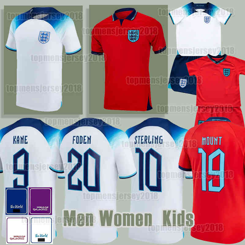 

2022 MEAD England KANE soccer jerseys STERLING RASHFORD SANCHO GREALISH MOUNT FODEN SAKA STONES HENDERSON 22 23 football shirt goalkeeper men kids kit sets uniform, Men (ying ge lan)+patch