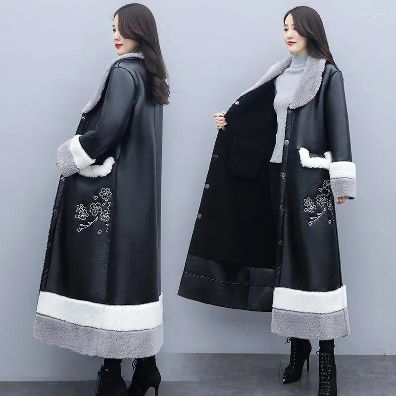 Women's Fur Fashion Jacket Female Imitation Sheep Sheared Coat Winter Thick Warm Long Lambswool Outerwear Women Loose Overcoat H2622, Black 02
Women's Fur Fashion Jacket Female Imitation Sheep Sheared Coat Winter Thick Warm Long Lambswool Outerwear Women Loose Overcoat H2622, Black 02