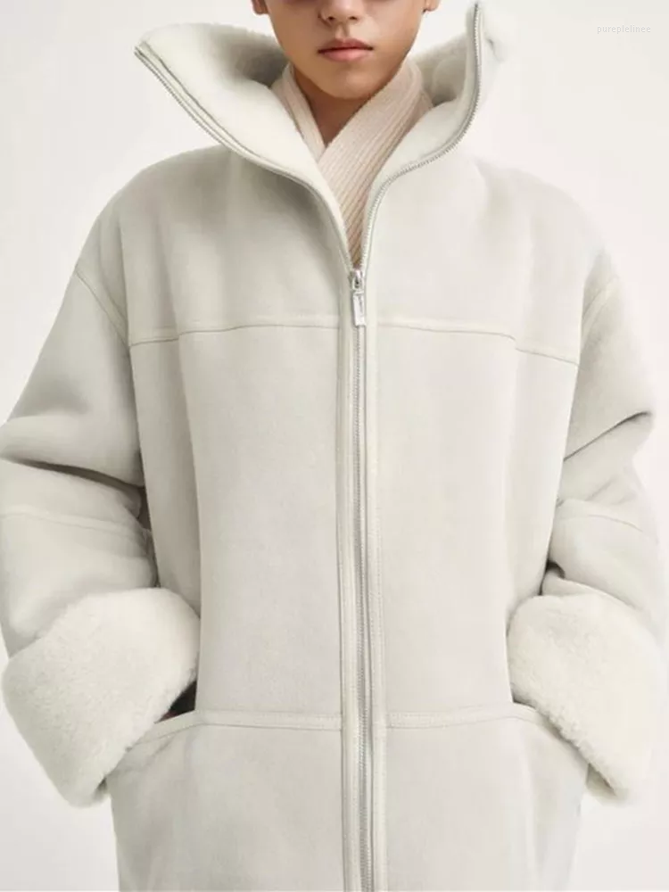 Women's Fur 2023 Women Straight Coat Ladies Shawl Turn-Down Collar Zipper Outerwear Warm Thickened Mid-Length With Pocket Tops, Picture color
Women's Fur 2023 Women Straight Coat Ladies Shawl Turn-Down Collar Zipper Outerwear Warm Thickened Mid-Length With Pocket Tops, Picture color