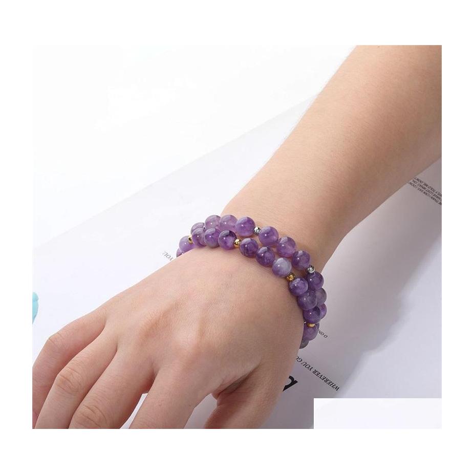 Beaded Beaded Strands Bracelets Jewelry Fashion Bead Natural Stone Healing Crystal Stretch Bracelet Women Men Handmade Gemstone Drop Dhzyd 
Beaded Beaded Strands Bracelets Jewelry Fashion Bead Natural Stone Healing Crystal Stretch Bracelet Women Men Handmade Gemstone Drop Dhzyd