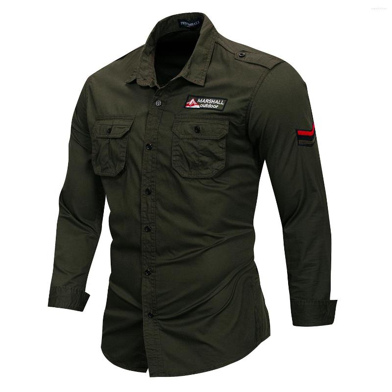Men's Casual Shirts Cotton Embroidery Letter Military Shirt Men Long Sleeve Dress Male Cargo Work For, Blue
Men's Casual Shirts Cotton Embroidery Letter Military Shirt Men Long Sleeve Dress Male Cargo Work For, Blue