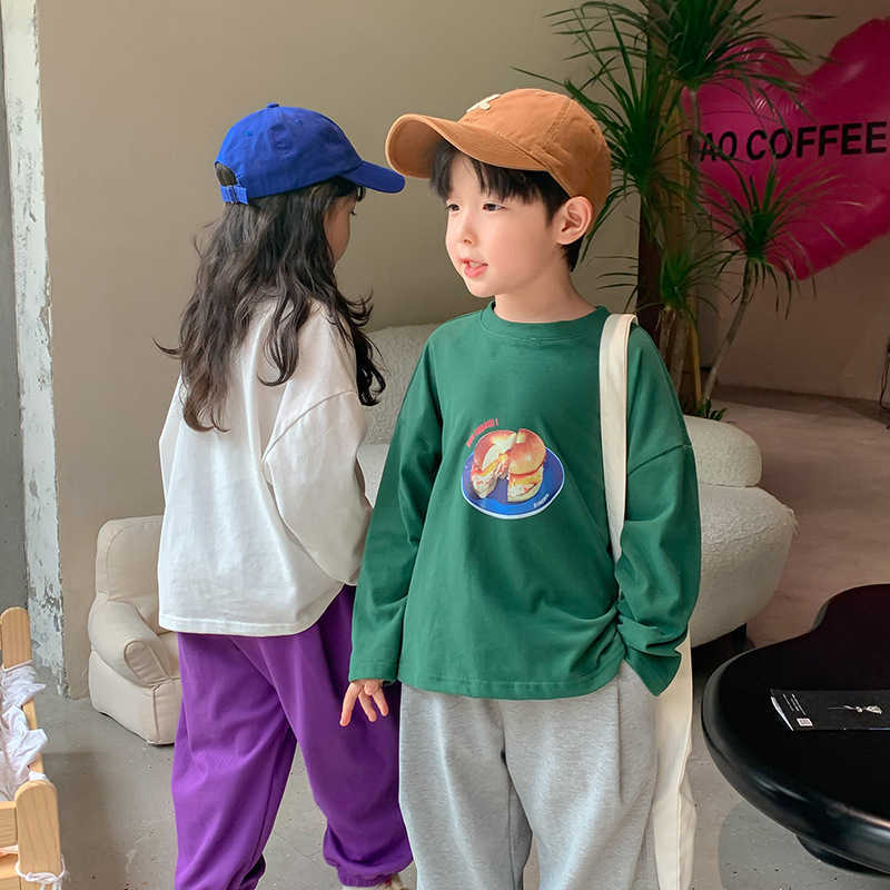 T-shirts Spring Autumn children bread printing loose T shirts Boys and Girls cotton loose long lseeve Tees T221207, Green
T-shirts Spring Autumn children bread printing loose T shirts Boys and Girls cotton loose long lseeve Tees T221207, Green