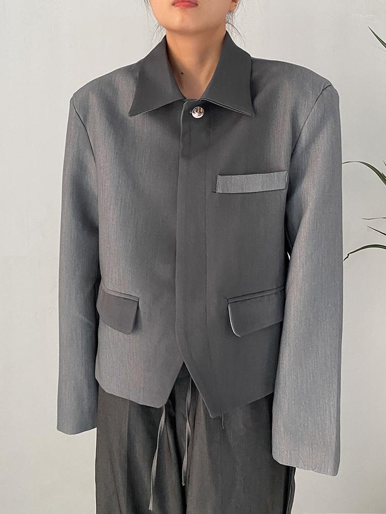 Women's Suits SuperAen Gray Design Suit Coat High Street Shoulder Pad Jacket Fashion Short Blazer Women
Women's Suits SuperAen Gray Design Suit Coat High Street Shoulder Pad Jacket Fashion Short Blazer Women