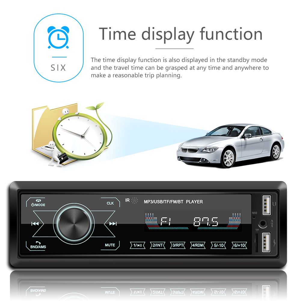 Car Radio Car audio FM Bluetooth MP3 Audio Player Bluetooth cellphone Handfree USB/SD Car Stereo Radio In Dash Aux Input