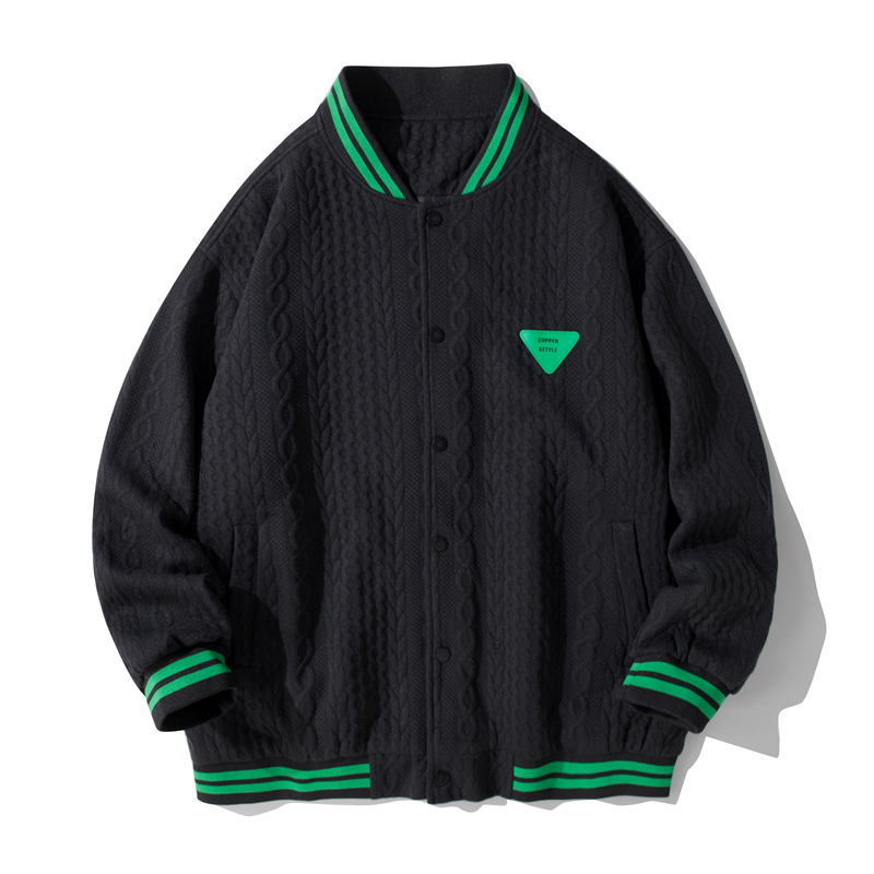 Men's Jackets Autumn Winter Coats Contrast Twist Stripe Collage Baseball Collar Bomber for men Black White veste homme 221206
Men's Jackets Autumn Winter Coats Contrast Twist Stripe Collage Baseball Collar Bomber for men Black White veste homme 221206