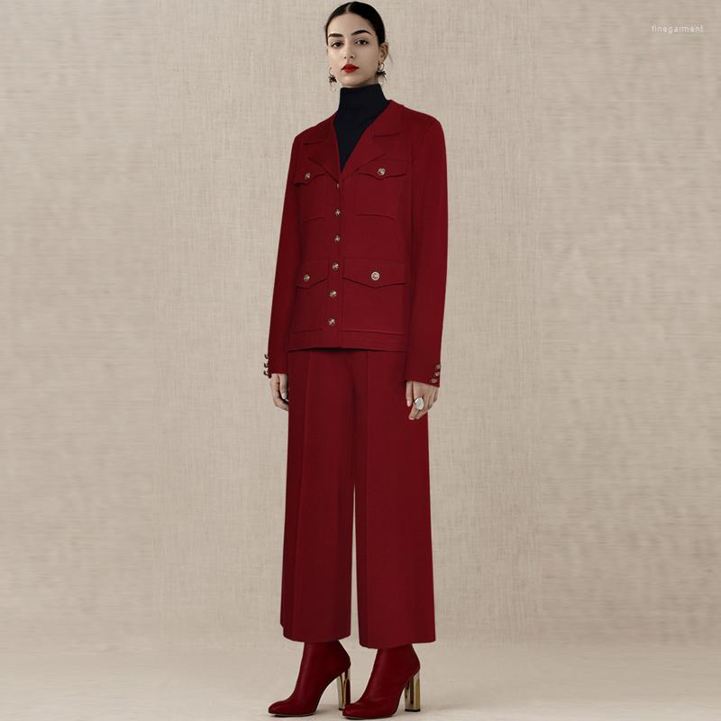 Women' Two Piece Pants Janeyiren Fashion Catwalk Autumn/Winter Red Knit Pantsuit Women Lapel Long Sleeve Coat 2 Set, Black
Women' Two Piece Pants Janeyiren Fashion Catwalk Autumn/Winter Red Knit Pantsuit Women Lapel Long Sleeve Coat 2 Set, Black