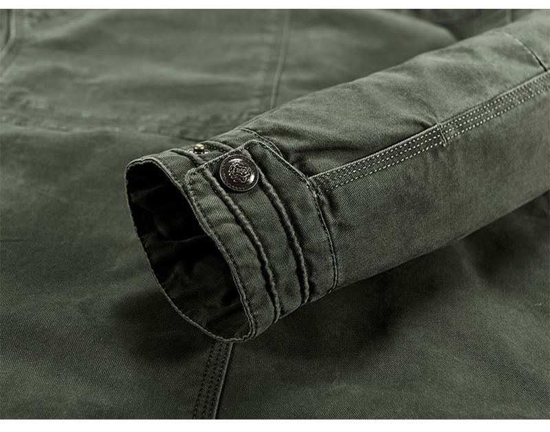 Men's Jackets Autumn winter Jacket Men 100% Cotton Business casual Cargo military Multi-pocket Mens and Coats Male Chaqueta Hombre 221206