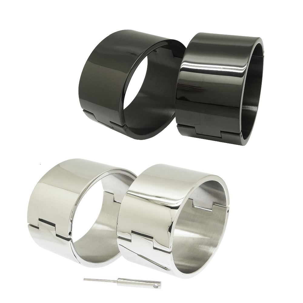 Bangle polished Brushed silver Black 100 stainless steel wrist ankle cuffs lockable bangle slave bracelets jewelry 221206
Bangle polished Brushed silver Black 100 stainless steel wrist ankle cuffs lockable bangle slave bracelets jewelry 221206