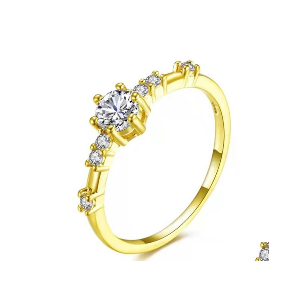 Band Rings 14K Gold Sier Ring Women Fashion Band Rings 7 Crystals Wholesale C3 Drop Delivery Jewelry Dhruw
Band Rings 14K Gold Sier Ring Women Fashion Band Rings 7 Crystals Wholesale C3 Drop Delivery Jewelry Dhruw