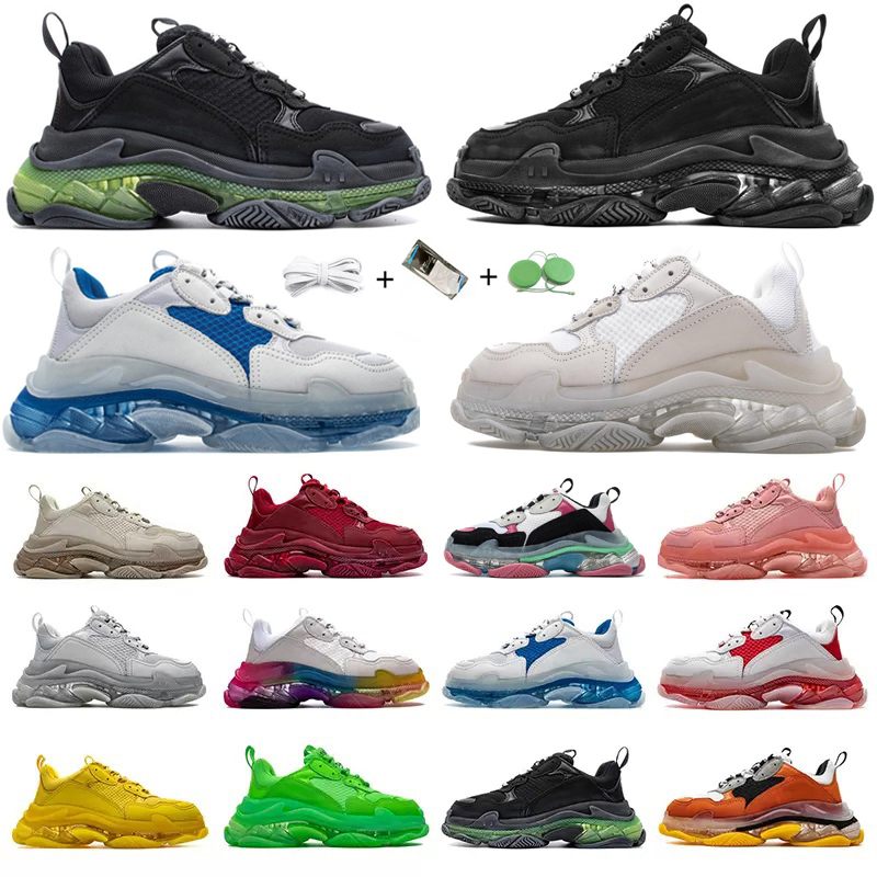 Men Women 17FW Triple S Dad Running Shoes Clear Bubble Bottom Black Red Pink Green Yellow Grey Multi Color Old Grandpa Trainer Sports Sneakers Chaussures 36-45, Color#3
Men Women 17FW Triple S Dad Running Shoes Clear Bubble Bottom Black Red Pink Green Yellow Grey Multi Color Old Grandpa Trainer Sports Sneakers Chaussures 36-45, Color#3