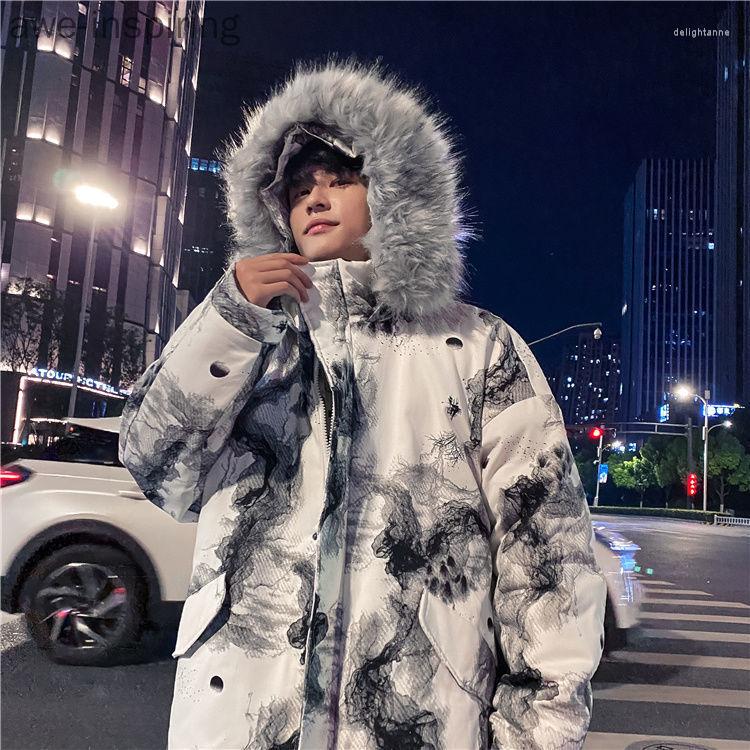 Men' Down Awe-inspiring Winter Cotton-padded Jacket Ink Hooded Fur Collar For Men And Women Trendy Brand, Gray
Men' Down Awe-inspiring Winter Cotton-padded Jacket Ink Hooded Fur Collar For Men And Women Trendy Brand, Gray