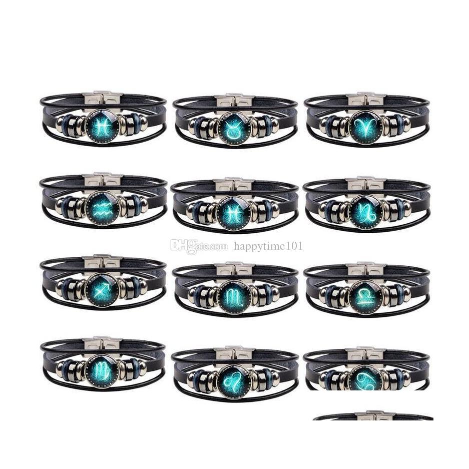 Chain 12 Constellations Bracelet For Women Fashion Jewelry Leather Men Casual Personality Zodiac Signs Punk Charm Drop Delivery Brace Dhsxl
Chain 12 Constellations Bracelet For Women Fashion Jewelry Leather Men Casual Personality Zodiac Signs Punk Charm Drop Delivery Brace Dhsxl