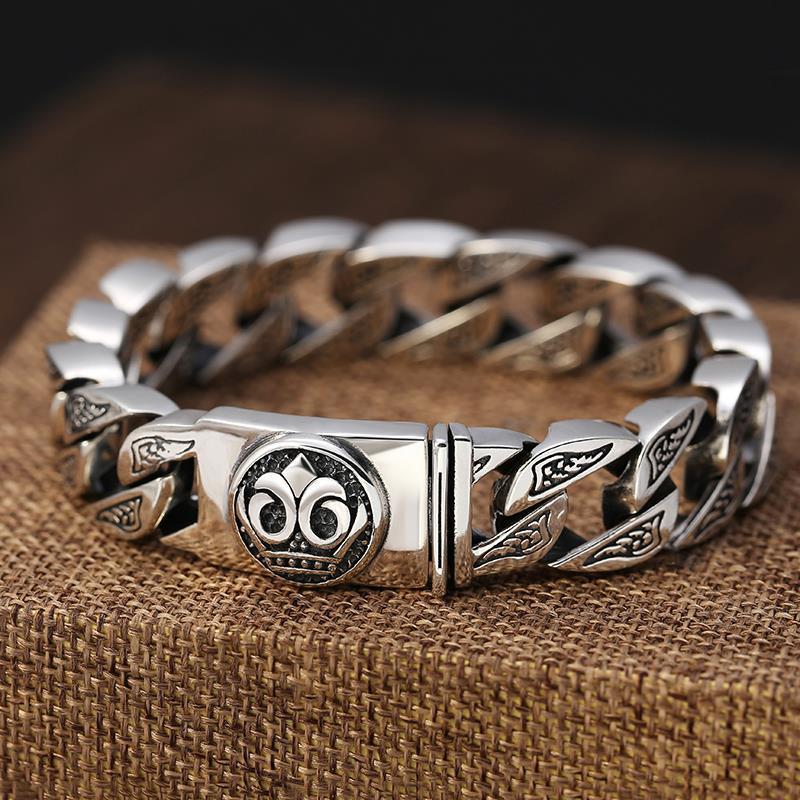 Chain Vintage Men's Silver Bracelet Personality Fashion Locomotive Friends Silver Bracelet Domineering And Rough 221206
Chain Vintage Men's Silver Bracelet Personality Fashion Locomotive Friends Silver Bracelet Domineering And Rough 221206