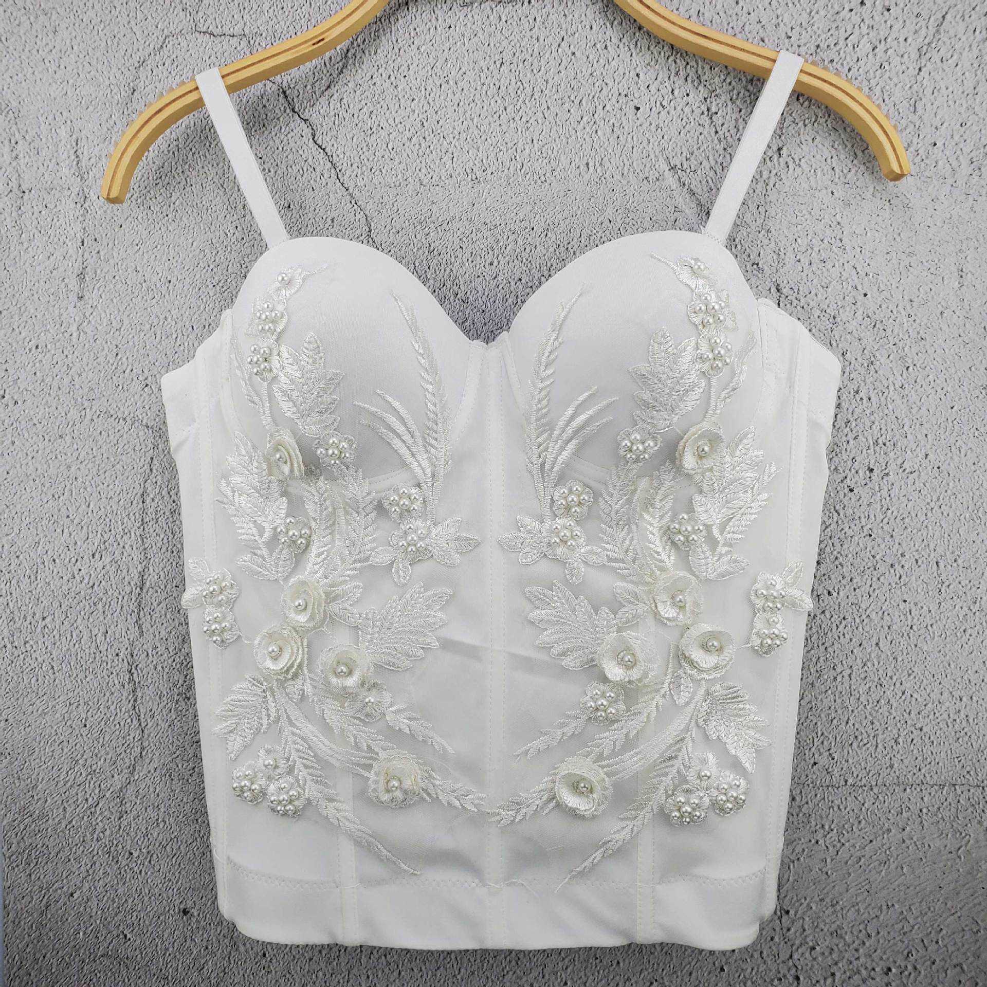 embroidered hot diamond popular solid color knitted suspender temperament wearing a slim backless vest top for women, White
embroidered hot diamond popular solid color knitted suspender temperament wearing a slim backless vest top for women, White