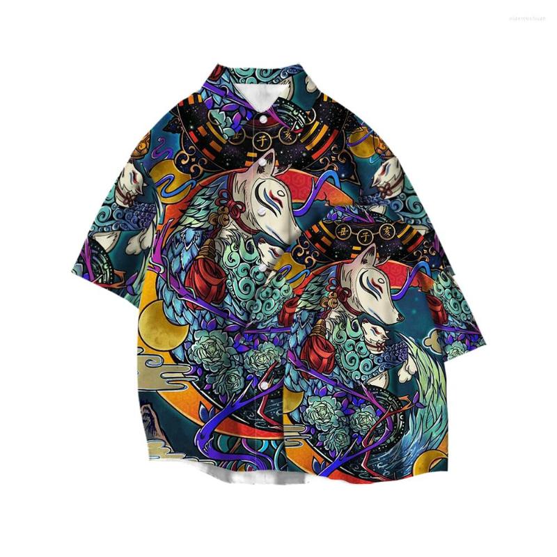 Men's Casual Shirts Illustration Printed Short Sleeve Shirt Harajuku Painted Art Lapel Thin Fashion Beach Streetwear Cardigan Top, Zh00002
Men's Casual Shirts Illustration Printed Short Sleeve Shirt Harajuku Painted Art Lapel Thin Fashion Beach Streetwear Cardigan Top, Zh00002