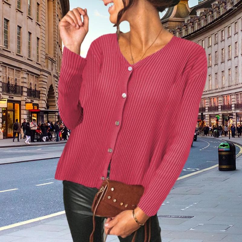 Women' Knits V-Neck Long Sleeve Ribbed Simple Ladies Sweater Autumn Winter Solid Color Buttons Placket Knitted Coat Outerwear, Black
Women' Knits V-Neck Long Sleeve Ribbed Simple Ladies Sweater Autumn Winter Solid Color Buttons Placket Knitted Coat Outerwear, Black