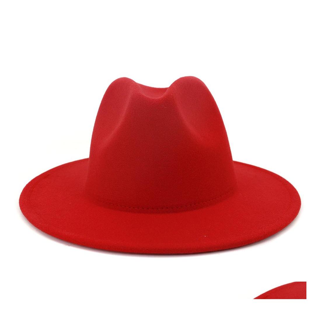 Wide Brim Hats Bucket Hats European Us Fashion Doublesided Color Matching Wool Felt Fedora Hat With Leather Band Men Women Flat Br Dhfjl, As show
Wide Brim Hats Bucket Hats European Us Fashion Doublesided Color Matching Wool Felt Fedora Hat With Leather Band Men Women Flat Br Dhfjl, As show