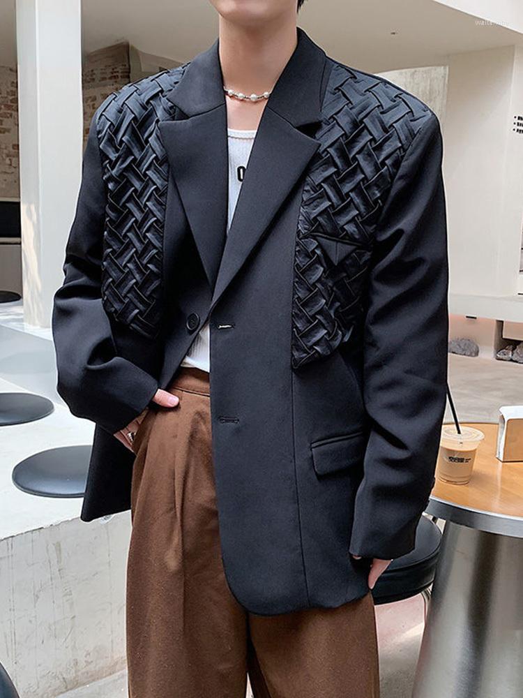 Men's Suits ZCSMLL Autumn Knitting Men Coat Personalized Design Loose Suit Fashion Korean Weave Solid Color Male Jacket L535, Black
Men's Suits ZCSMLL Autumn Knitting Men Coat Personalized Design Loose Suit Fashion Korean Weave Solid Color Male Jacket L535, Black