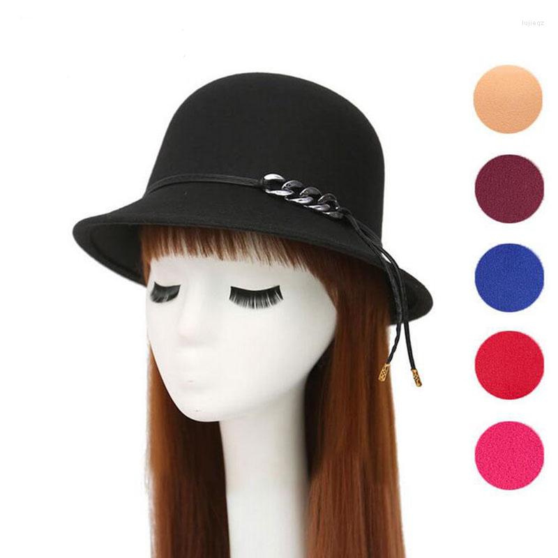 Berets Europe England Style Autumn Winter Hat For Women Fedora Woman Wide Brim Wool Felt Bowknot Fedoras Vintage Ladies Bonnet Cap
Berets Europe England Style Autumn Winter Hat For Women Fedora Woman Wide Brim Wool Felt Bowknot Fedoras Vintage Ladies Bonnet Cap