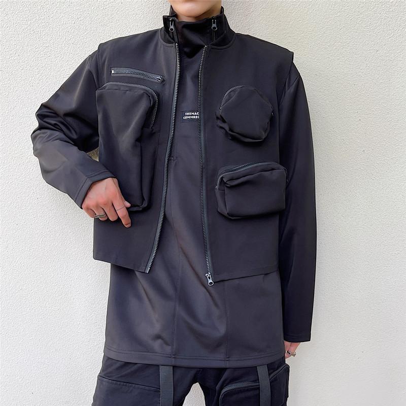 Men's Vests Yamamoto Wind Dark Vest Autumn 2022 Men's Zipper Three-dimensional Patch Pocket Personalized Tooling Jacket, Black
Men's Vests Yamamoto Wind Dark Vest Autumn 2022 Men's Zipper Three-dimensional Patch Pocket Personalized Tooling Jacket, Black