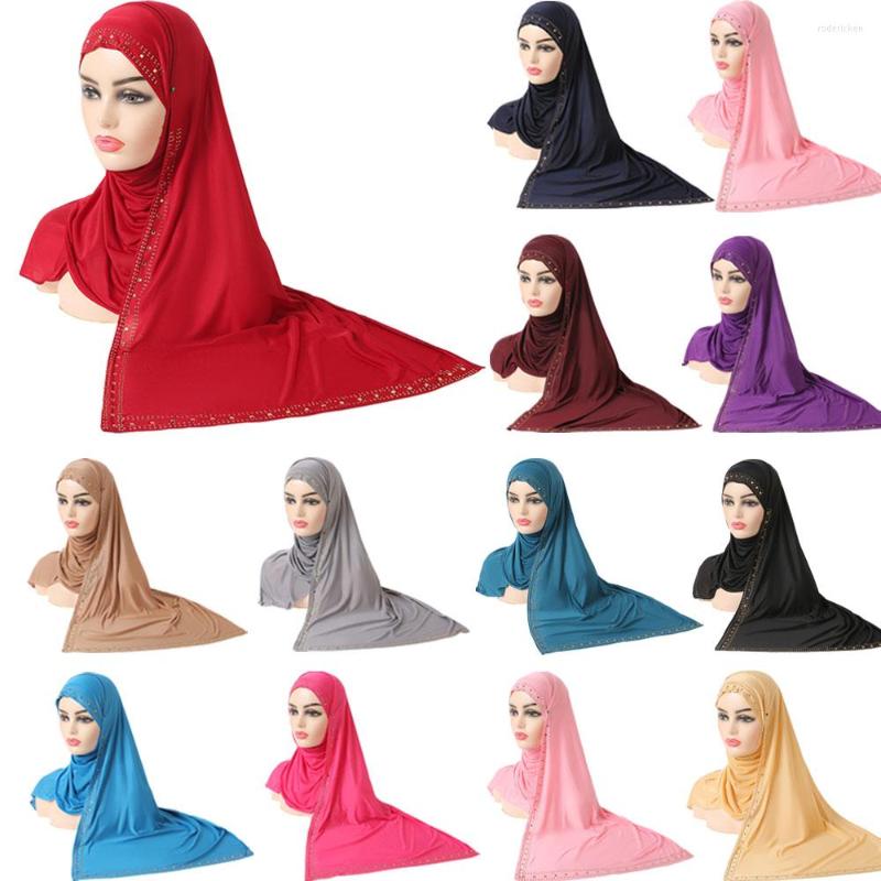 Ethnic Clothing Jersey Scarf Muslim Women Long Hijab Rhinestone Head Shawls Wrap Arab Headscarf Instant Scarves Islamic Neck Covers Headwear
Ethnic Clothing Jersey Scarf Muslim Women Long Hijab Rhinestone Head Shawls Wrap Arab Headscarf Instant Scarves Islamic Neck Covers Headwear