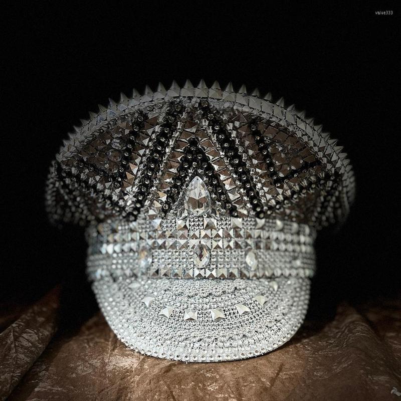 Berets Women Men Steampunk Rivet Military Hat For Lady Sergeant Bridal Hen Do Festival Captain Birthday Part Can Customize, Gold model
Berets Women Men Steampunk Rivet Military Hat For Lady Sergeant Bridal Hen Do Festival Captain Birthday Part Can Customize, Gold model