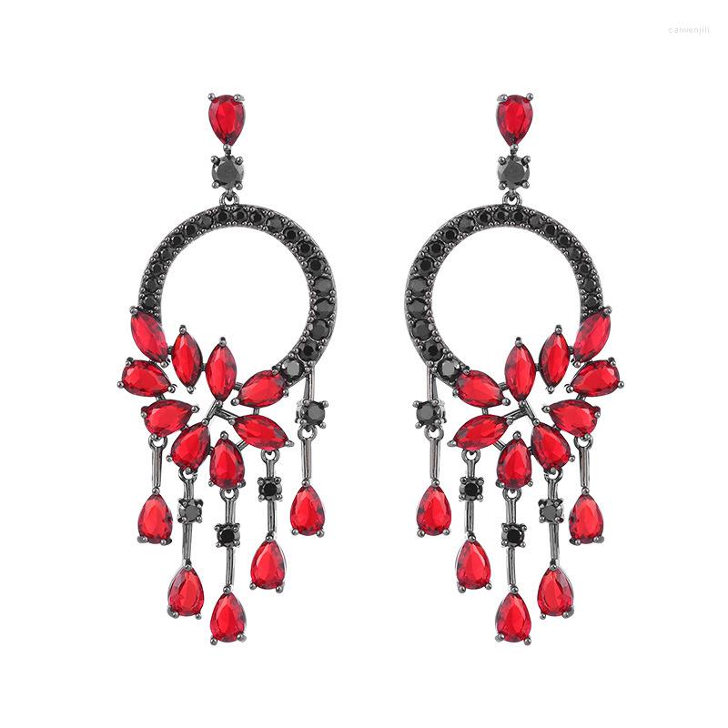Dangle Earrings Bohemian Retro Circle Tassel Flower Fashion Jewellery Shining Crystal Long Temperament Pendant Earings
Dangle Earrings Bohemian Retro Circle Tassel Flower Fashion Jewellery Shining Crystal Long Temperament Pendant Earings