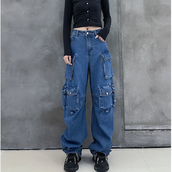 Women s Jeans Y2K vintage big pocket wide leg jean s oversized American high waist loose multi pocket straight pants 221206, Black
Women s Jeans Y2K vintage big pocket wide leg jean s oversized American high waist loose multi pocket straight pants 221206, Black