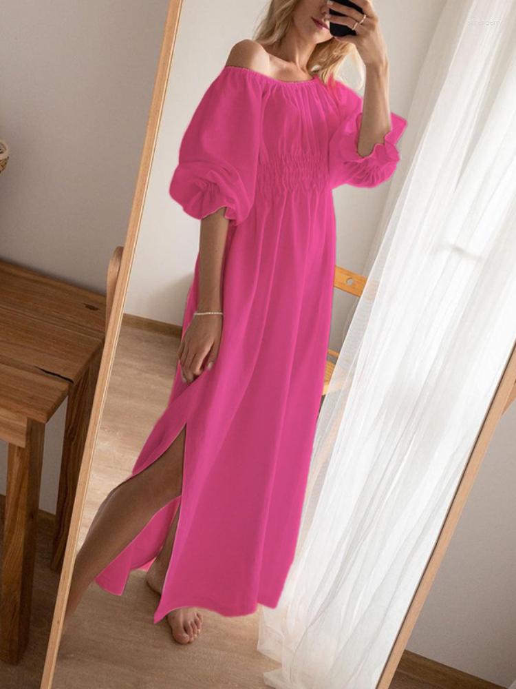 Party Dresses 2022 Women' Summer Sexy Word-neck Slim Elastic Waist Slit Dress Temperament Fashionable And Elegant French Office, Purple
Party Dresses 2022 Women' Summer Sexy Word-neck Slim Elastic Waist Slit Dress Temperament Fashionable And Elegant French Office, Purple