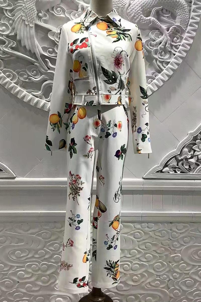 Women' Two Piece Pants High Quality Designer Clothing Sets 2023 Spring Autumn Pant Suits Women Sweet Floral Prints Long Sleeve Coat Jackets, Picture shown
Women' Two Piece Pants High Quality Designer Clothing Sets 2023 Spring Autumn Pant Suits Women Sweet Floral Prints Long Sleeve Coat Jackets, Picture shown