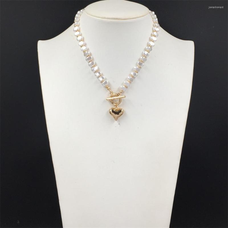 Choker Trendy Gold Color Plating Sharp Heart Charm Irregular Pearl Strand T/O Bar Necklace For Women Girl Casual Party Jewelry 
Choker Trendy Gold Color Plating Sharp Heart Charm Irregular Pearl Strand T/O Bar Necklace For Women Girl Casual Party Jewelry