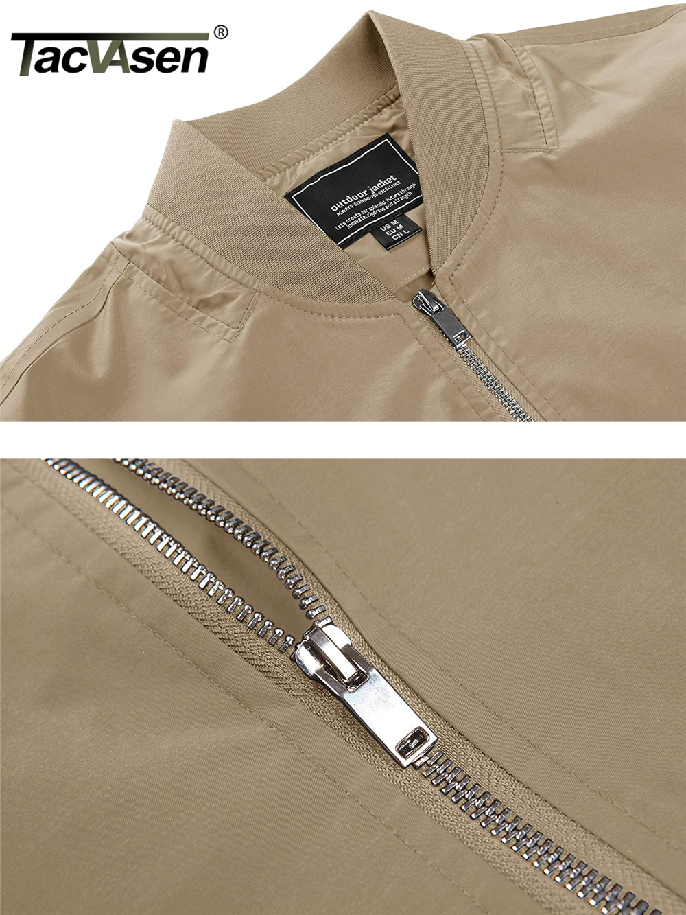 Men's Jackets TACVASEN Spring Baseballl Mens Military Windbreaker Hiking Trekking Fishing Full Zip Casual Coats Outwear Tops 221206