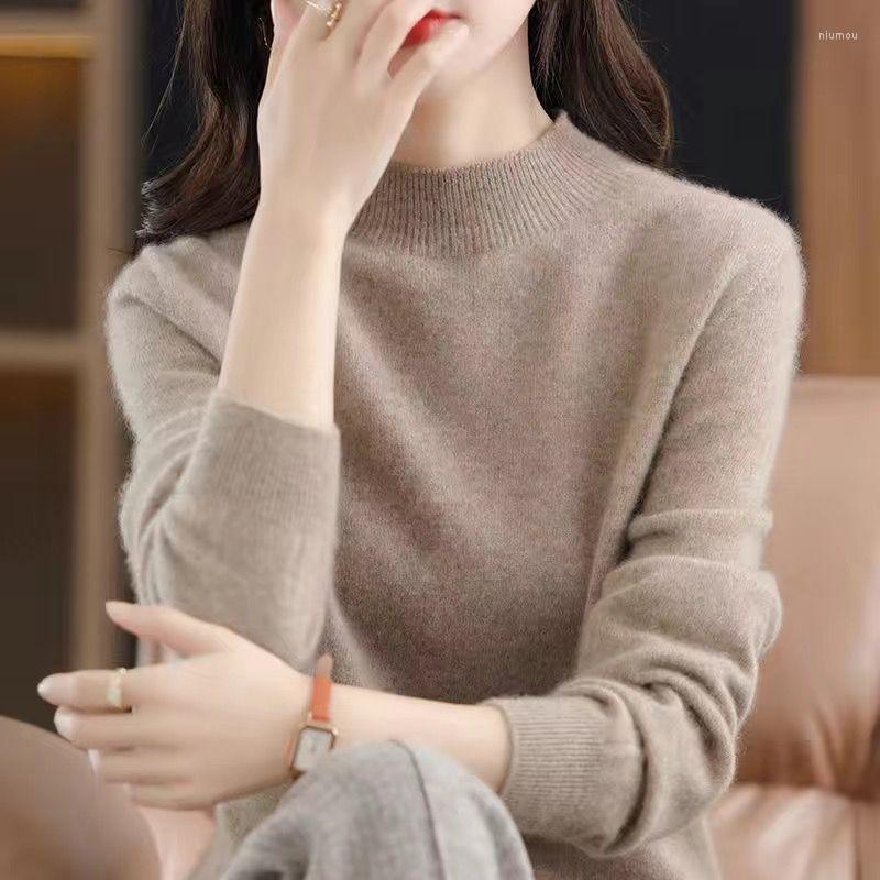 Women's Sweaters Pullover Sweater Autumn And Winter Half High Collar Loose Long Sleeve With Women Knitted Female, Green
Women's Sweaters Pullover Sweater Autumn And Winter Half High Collar Loose Long Sleeve With Women Knitted Female, Green