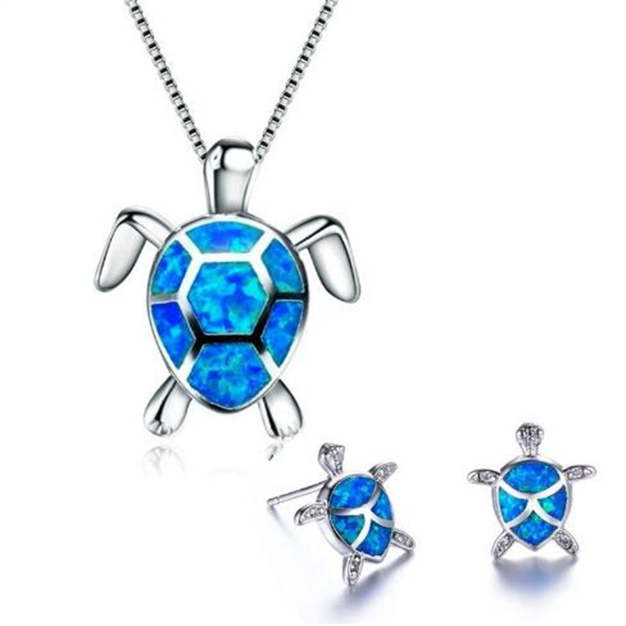 Classic Cute Turtle Necklace Earrings Fashion Animal Fire Opal Stud Earrings Women's Bohemian Summer Beach Jewelry Set Party AB1080, Color as shown in the figure
Classic Cute Turtle Necklace Earrings Fashion Animal Fire Opal Stud Earrings Women's Bohemian Summer Beach Jewelry Set Party AB1080, Color as shown in the figure