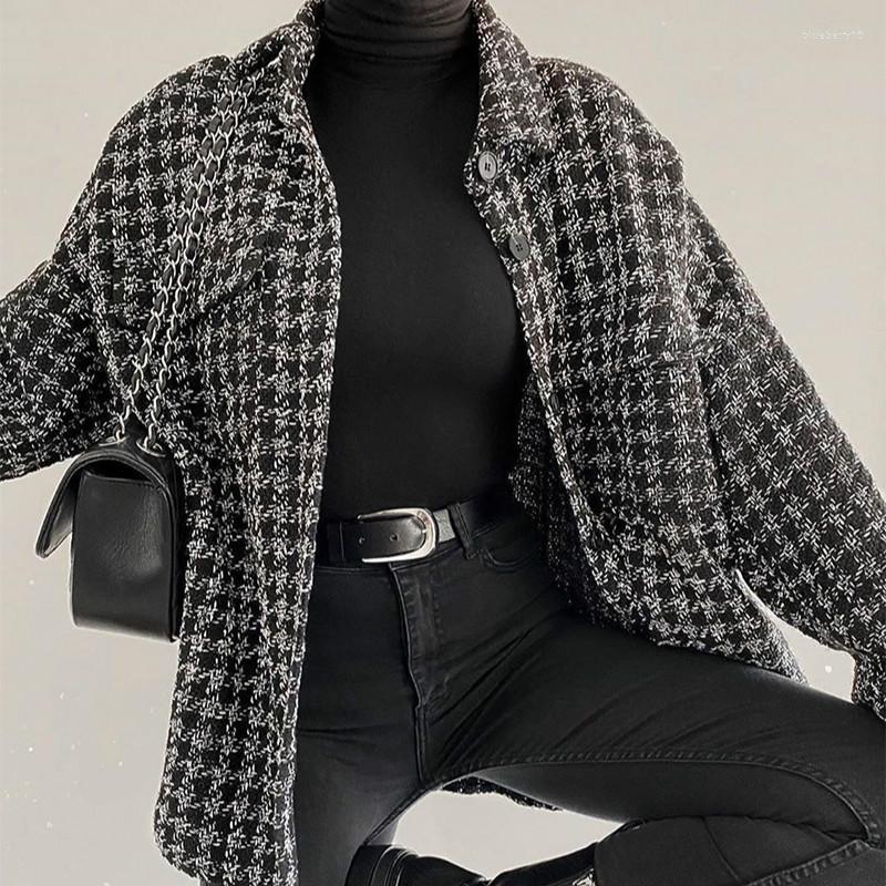 Women' Jackets Women Autumn Plaid Jacket Check Houndstooth Lapel Collar Coat Winter Female Full Sleeves Single Breasted Outerwear Classic, Black
Women' Jackets Women Autumn Plaid Jacket Check Houndstooth Lapel Collar Coat Winter Female Full Sleeves Single Breasted Outerwear Classic, Black