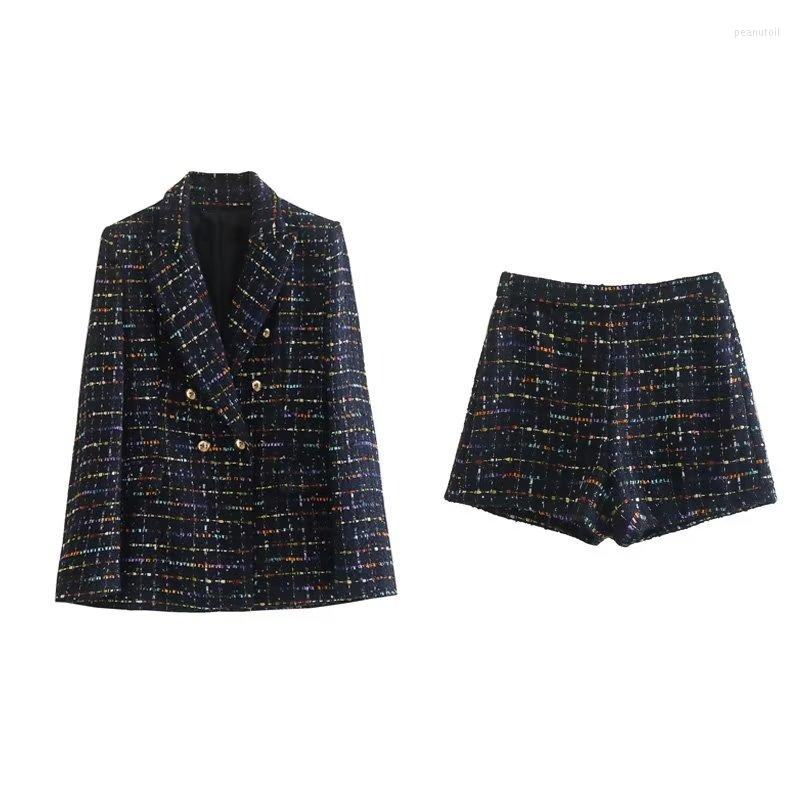 Women's Suits Women Vintage Notched Collar Colorful Ribbon Plaid Tweed Woolen Blazer Coat Female Outerwear Chic Veste Tops CT2982, Xx p2983
Women's Suits Women Vintage Notched Collar Colorful Ribbon Plaid Tweed Woolen Blazer Coat Female Outerwear Chic Veste Tops CT2982, Xx p2983