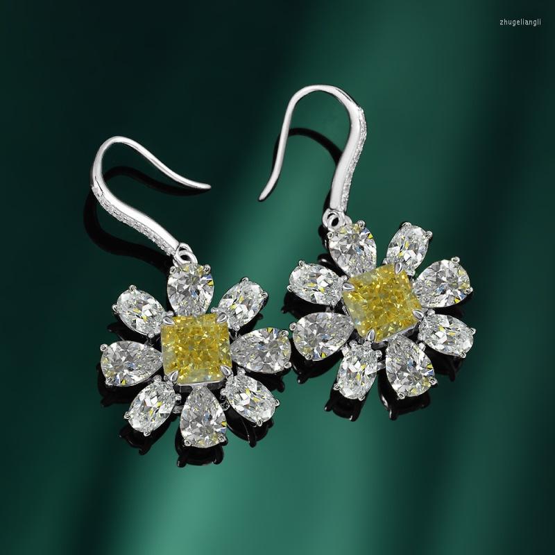 Dangle Earrings Apaison 925 Sterling Silver Sparkling 7 7mm Square Yellow High Carbon Diamond Flower Drop For Women Party Jewelry
Dangle Earrings Apaison 925 Sterling Silver Sparkling 7 7mm Square Yellow High Carbon Diamond Flower Drop For Women Party Jewelry