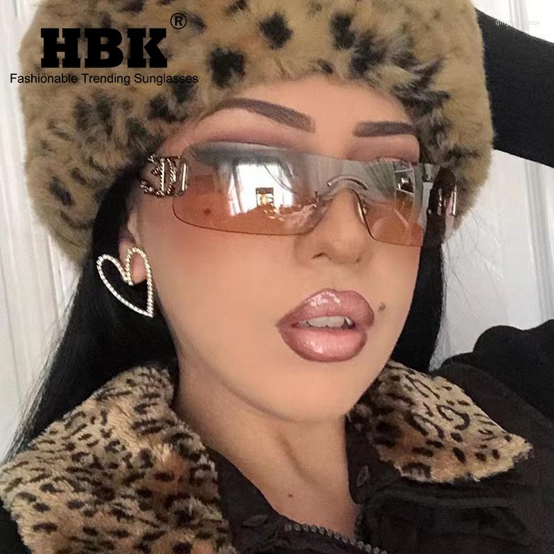 Sunglasses Y2K Retro One Piece Women 2000's Luxury Square Wrap Around Sun Glasses UV400 Ladies Fashion Silver Eyewear Shades INS