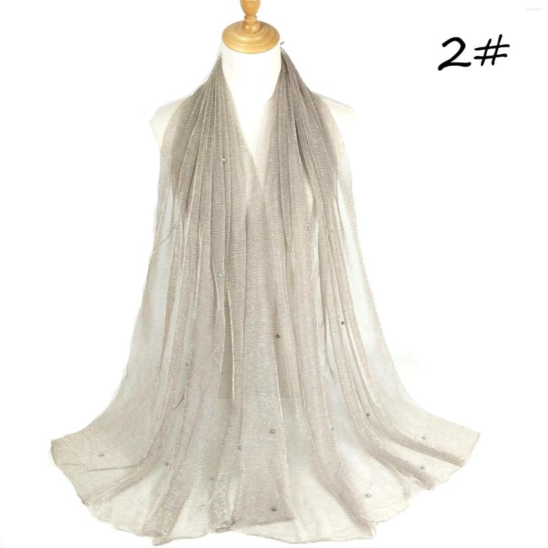 Ethnic Clothing 75 200cm Muslim Beading Hijab Scarf With Pearls Stretchy Gold Yarn Islamic Scarfs Foulard Femme Musulman Arab Headscarf
Ethnic Clothing 75 200cm Muslim Beading Hijab Scarf With Pearls Stretchy Gold Yarn Islamic Scarfs Foulard Femme Musulman Arab Headscarf