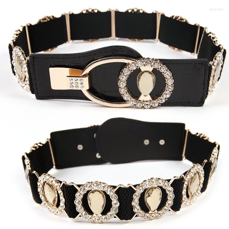 Belts Womens Wde Elastic Rhinestone Mirror Metal Waist Belt Metallic Bling Gold Wide Band Female Cintura Donna Dress, Picture shown
Belts Womens Wde Elastic Rhinestone Mirror Metal Waist Belt Metallic Bling Gold Wide Band Female Cintura Donna Dress, Picture shown