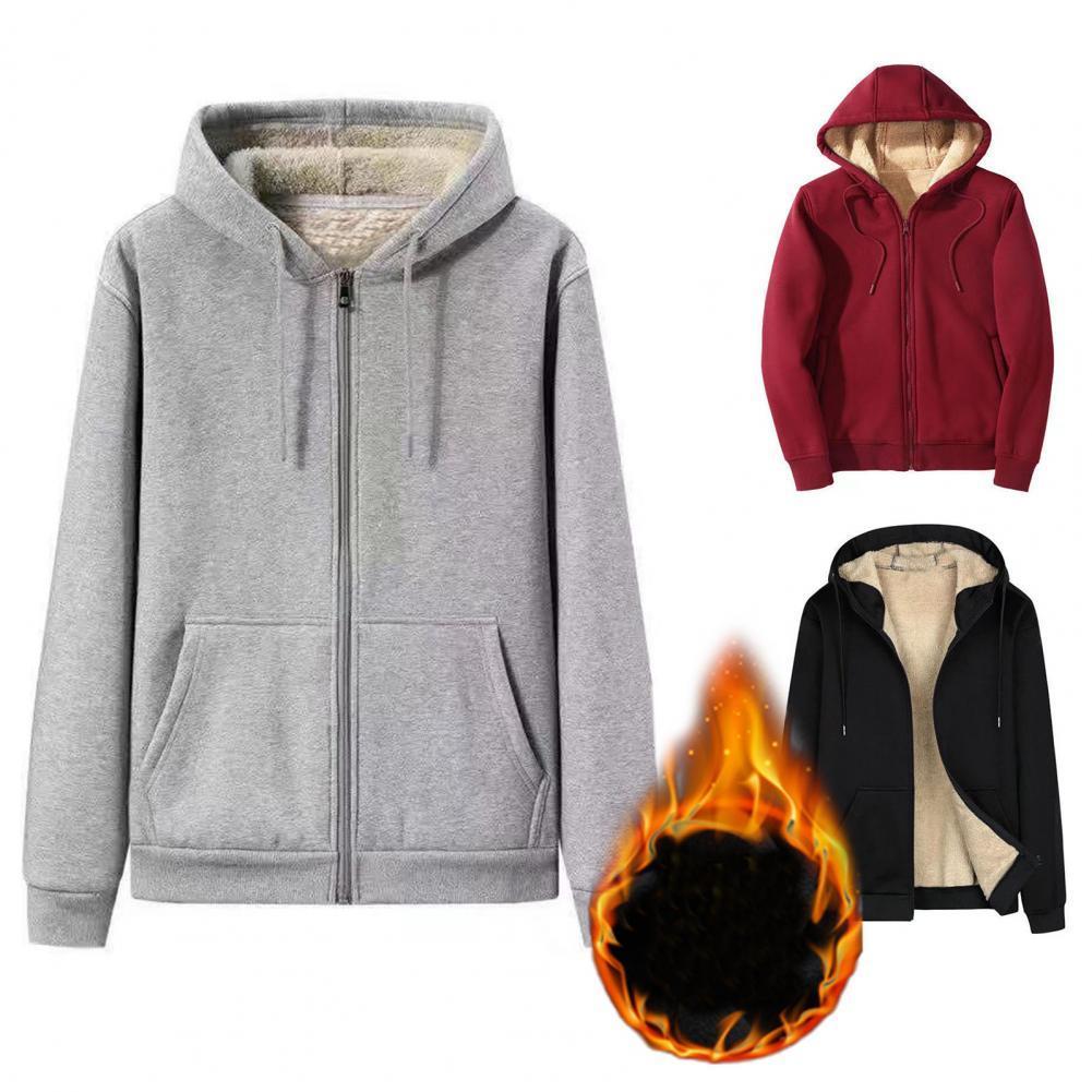 Men's Jackets Thicken Great Leisure Hoodie Coat Soft Winter Jacket Pockets for Dating 221206